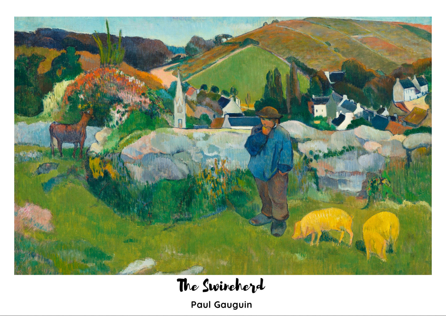 Paul Gauguin 'The Swineherd' Vintage Art Print