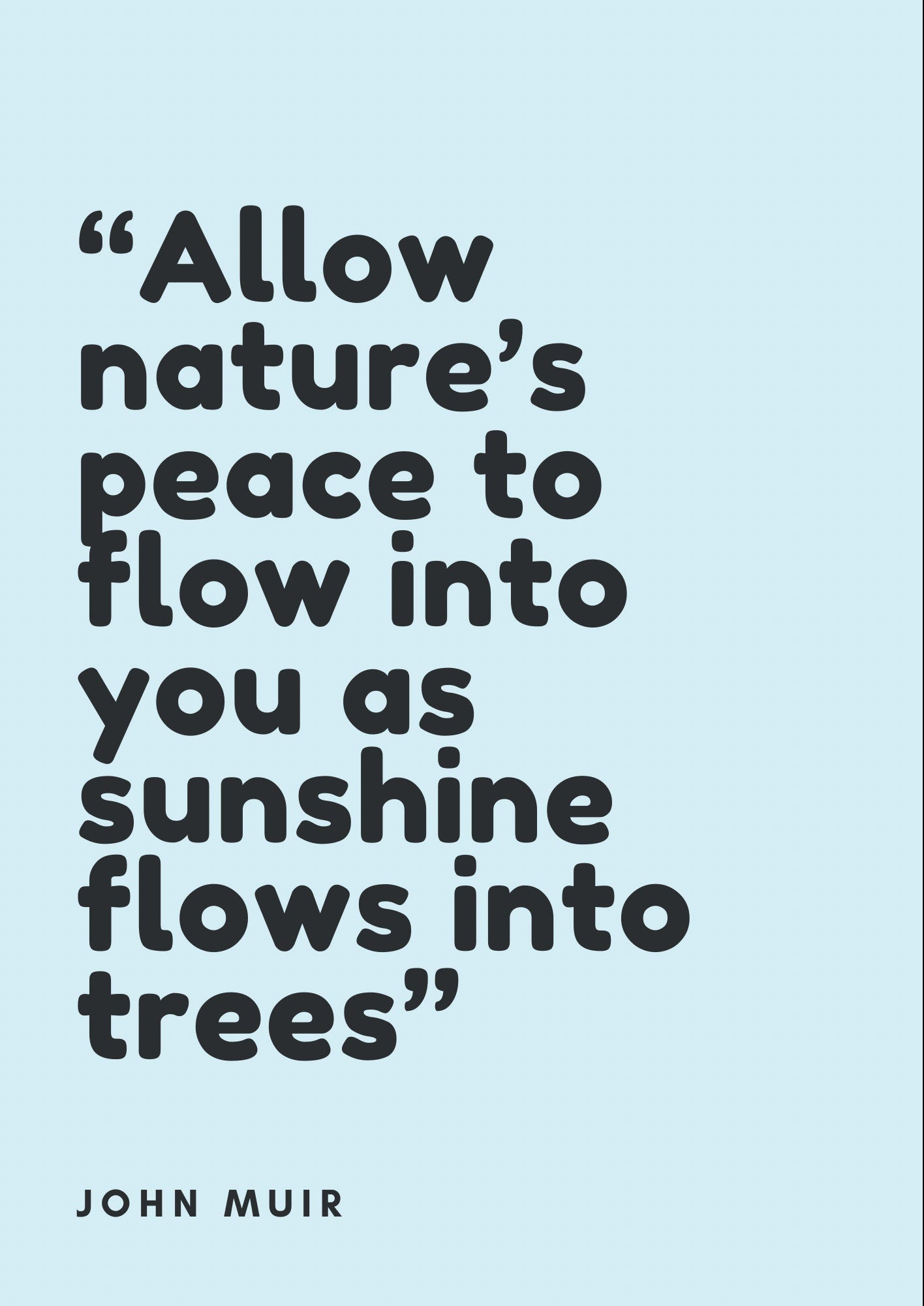 John Muir Quote Print: Nature Typography Wall Art