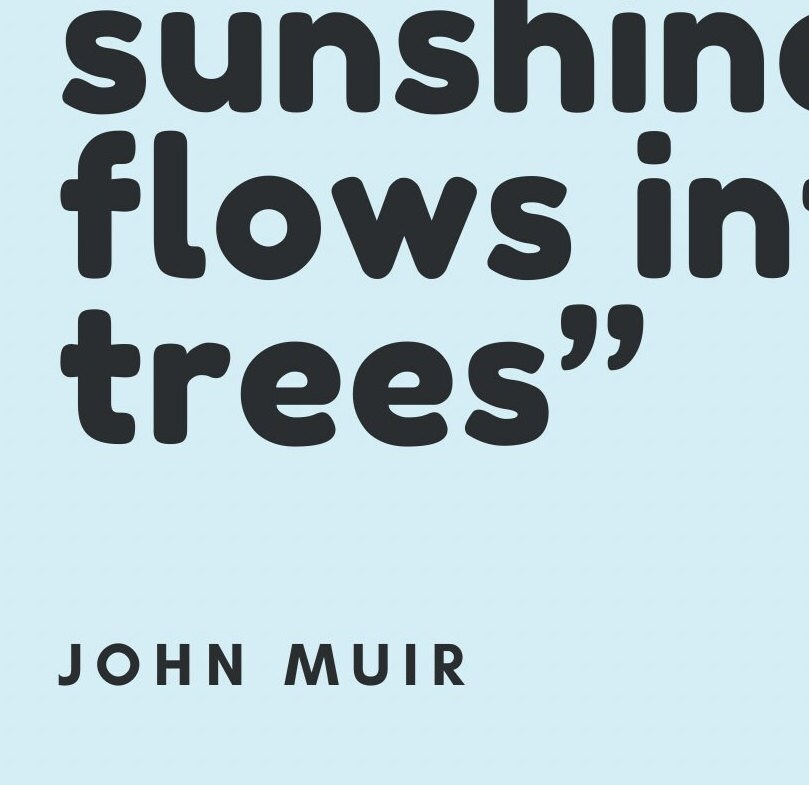 John Muir Quote Print: Nature Typography Wall Art