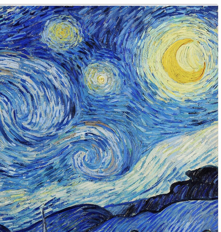 Van Gogh Starry Night Print: Fine Art Paper, Gallery Wall Art
