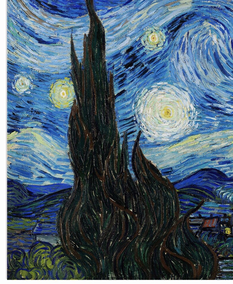 Van Gogh Starry Night Print: Fine Art Paper, Gallery Wall Art