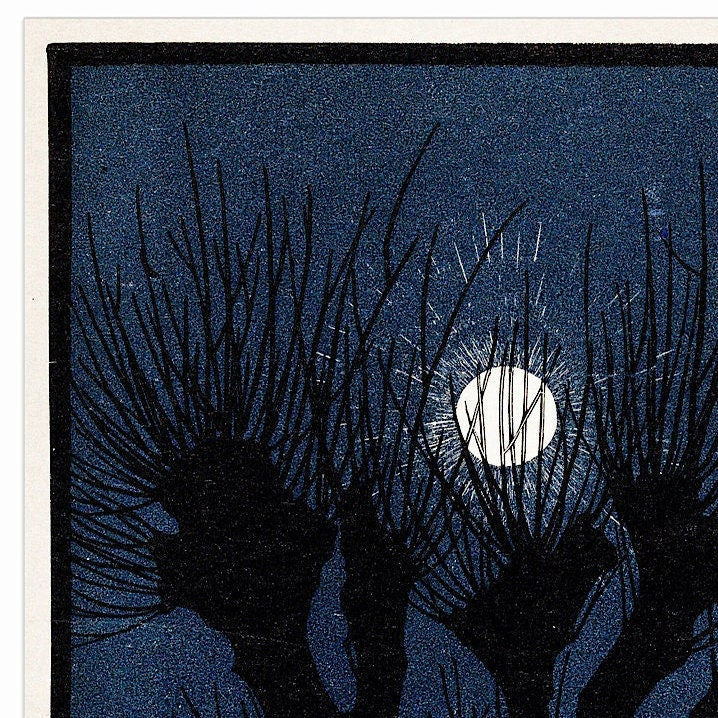 Julie de Graag Moon Print: Art Nouveau Night Landscape (A4/A3)
