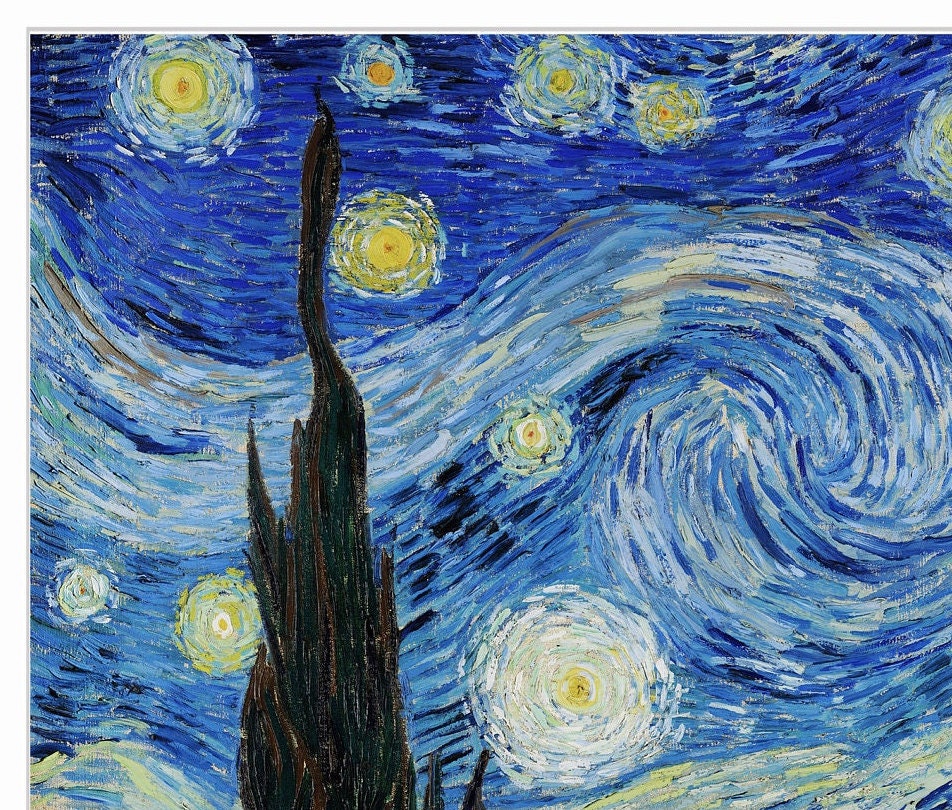 Van Gogh Starry Night Print: Fine Art Paper, Gallery Wall Art