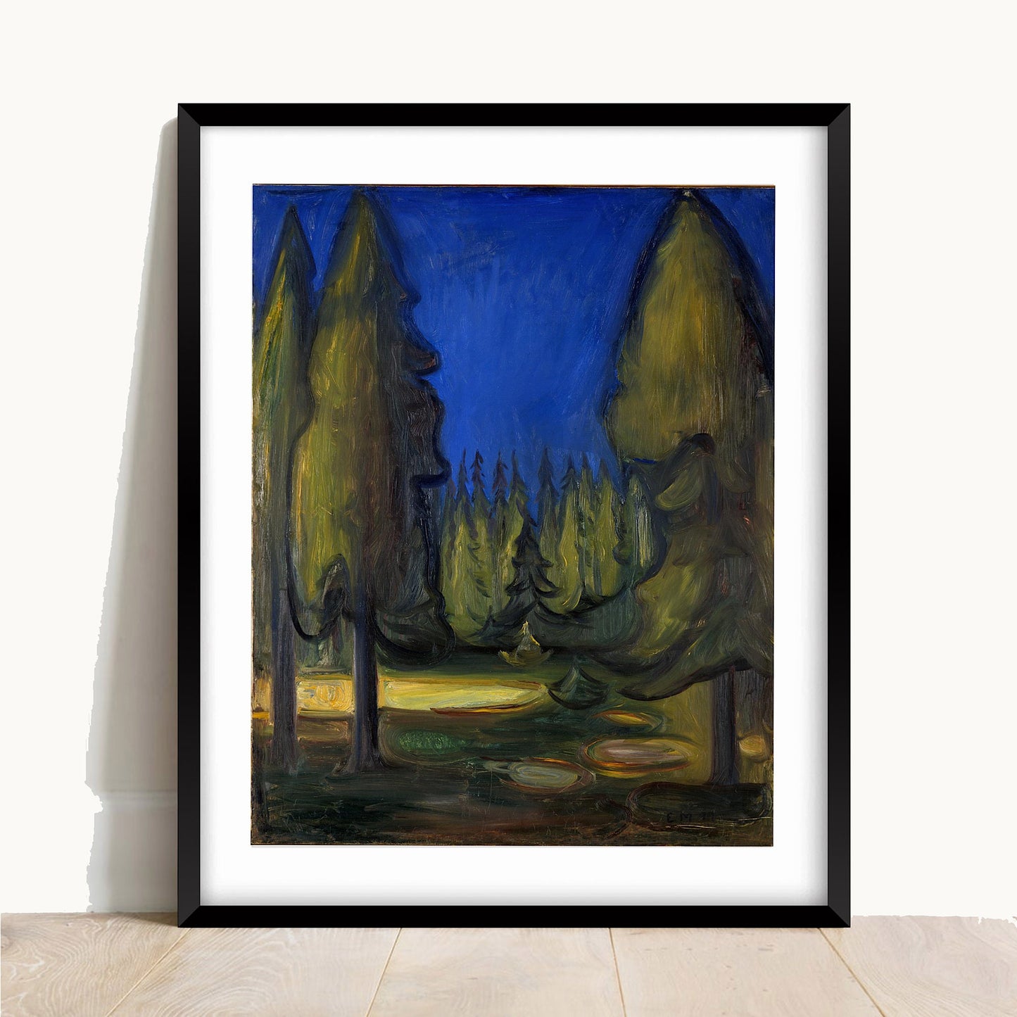 Edvard Munch, Dark Spruce Forest Print