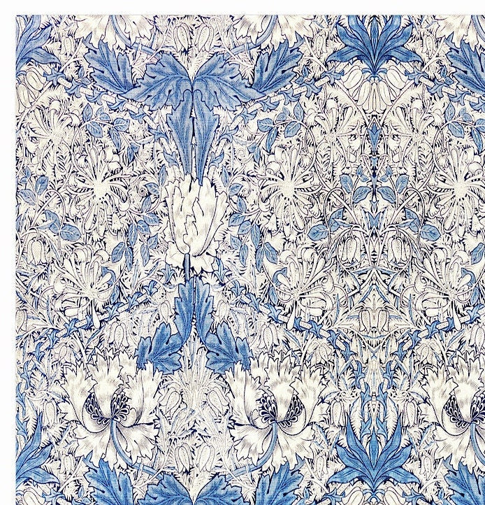 William Morris Honeysuckle Print: Vintage Arts & Crafts Poster