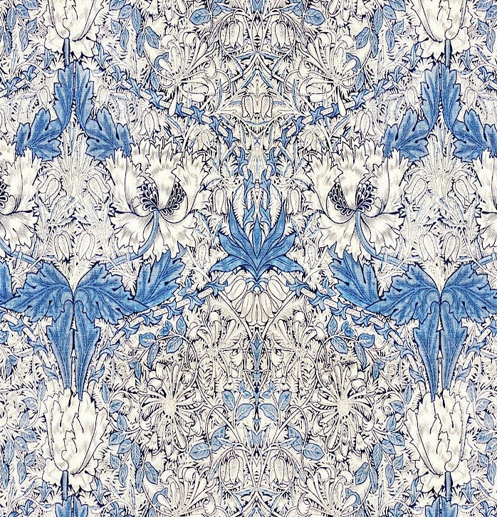 William Morris Honeysuckle Print: Vintage Arts & Crafts Poster