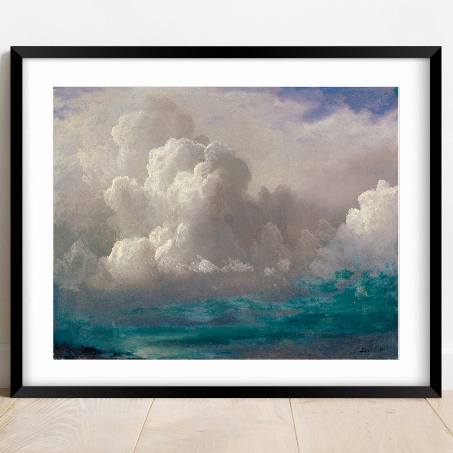 Albert Bierstadt Seascape Art Print: Storm Clouds Vintage Poster