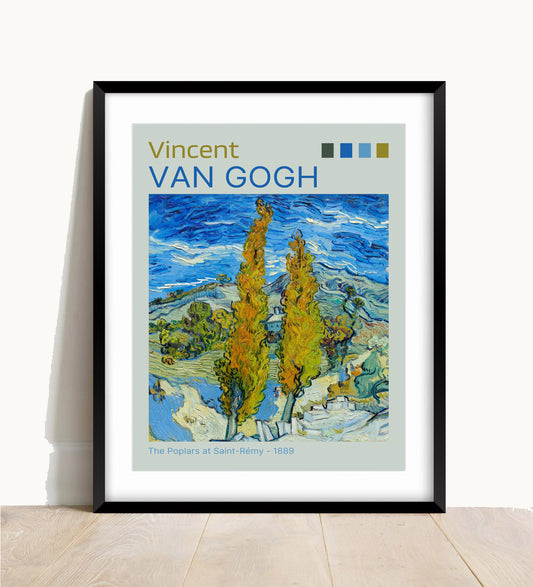 Vincent Van Gogh, The Poplars at Saint Remy Print