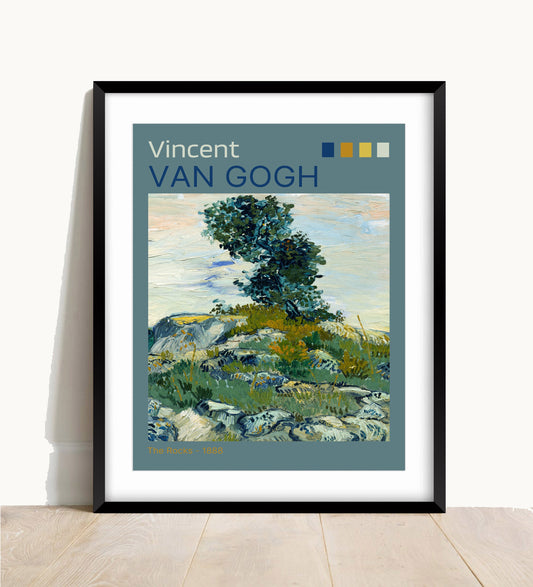 Vincent Van Gogh, The Rocks Print