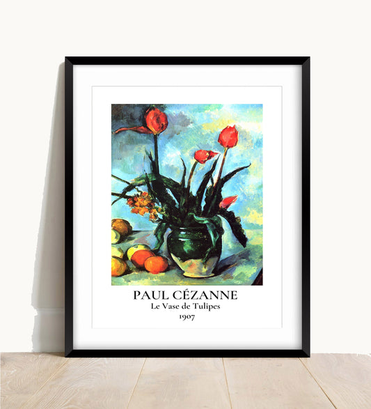 Le Vase de Tulipes Print, Paul Cézanne