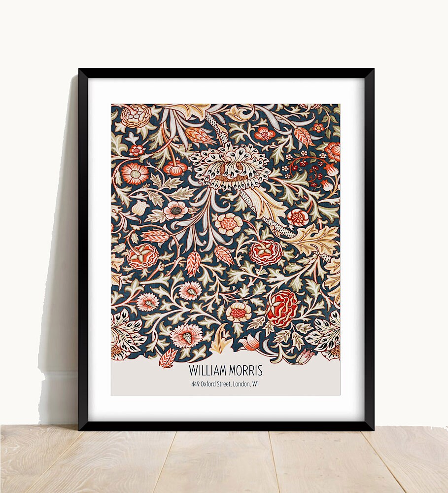 William Morris 'Trent' Floral Art Print: Pre-Raphaelite Decor