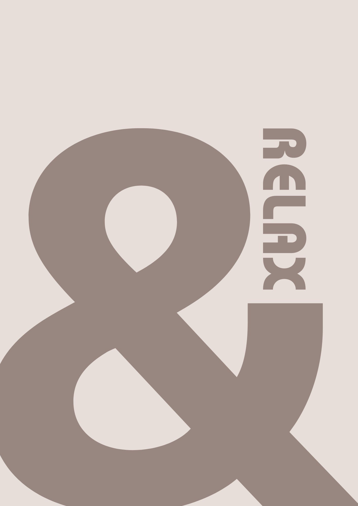 Retro Ampersand Relax Print: Modern Home Decor