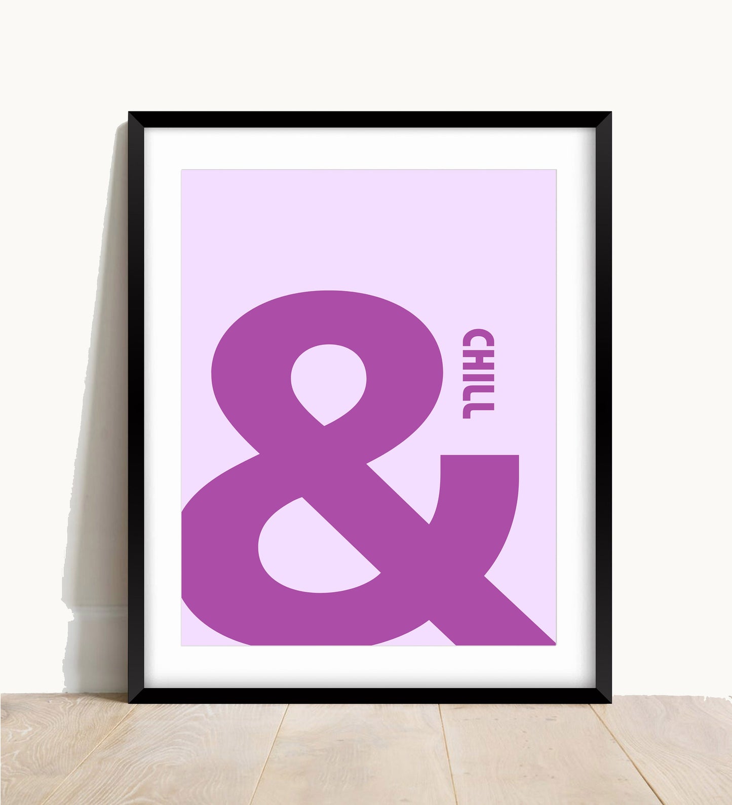 Retro Ampersand Chill Print: Modern Home Decor