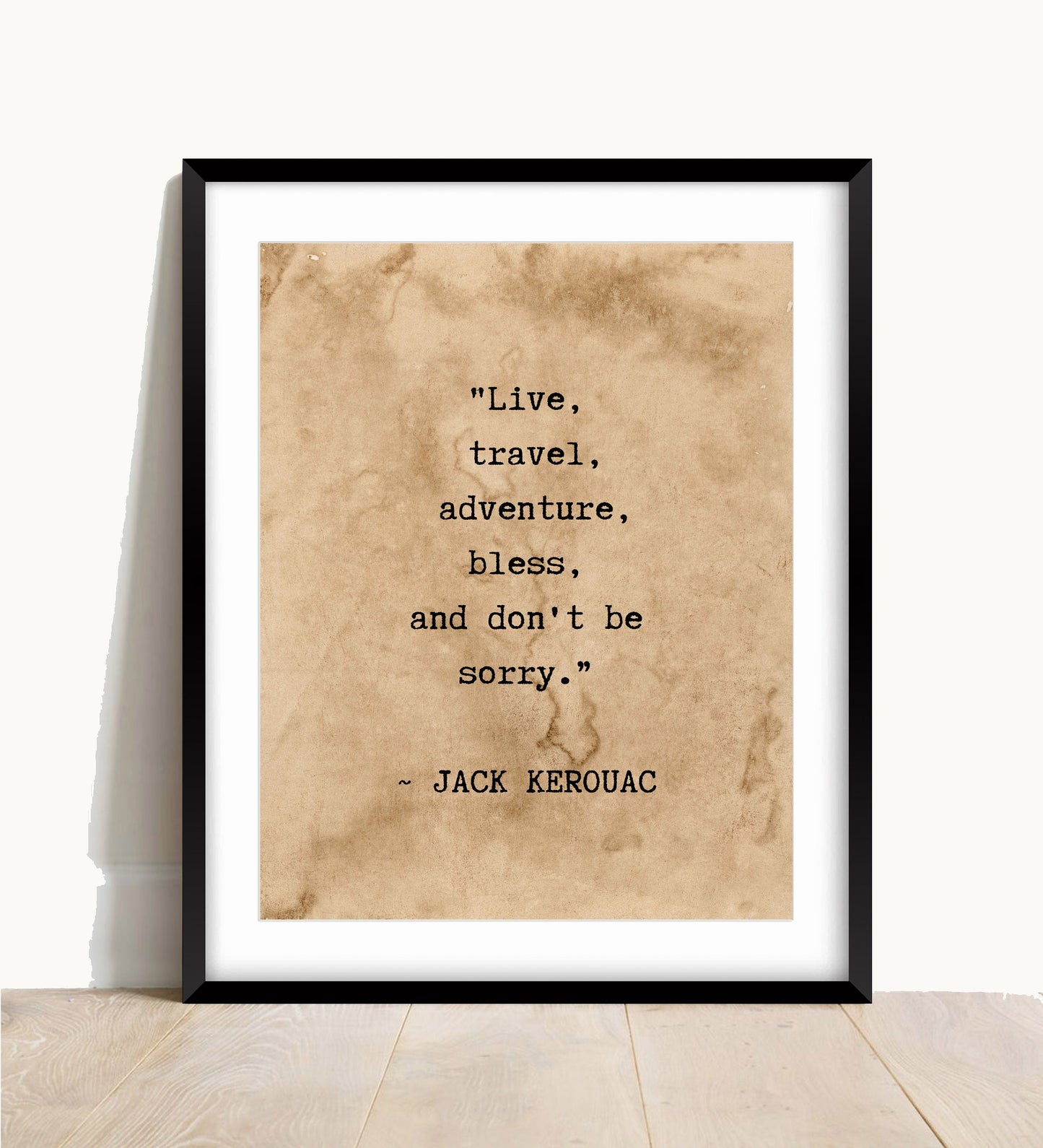 Jack Kerouac Quote Print: Adventure Typography Wall Art (A4/A3//A2/A1)