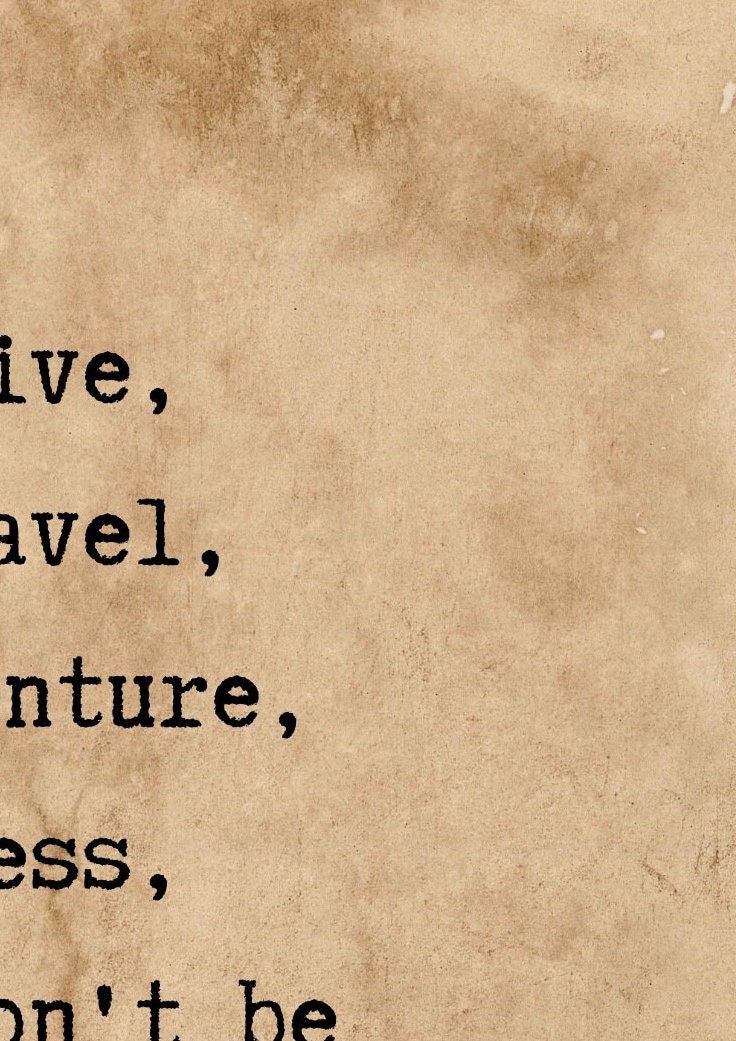 Jack Kerouac Quote Print: Adventure Typography Wall Art (A4/A3//A2/A1)
