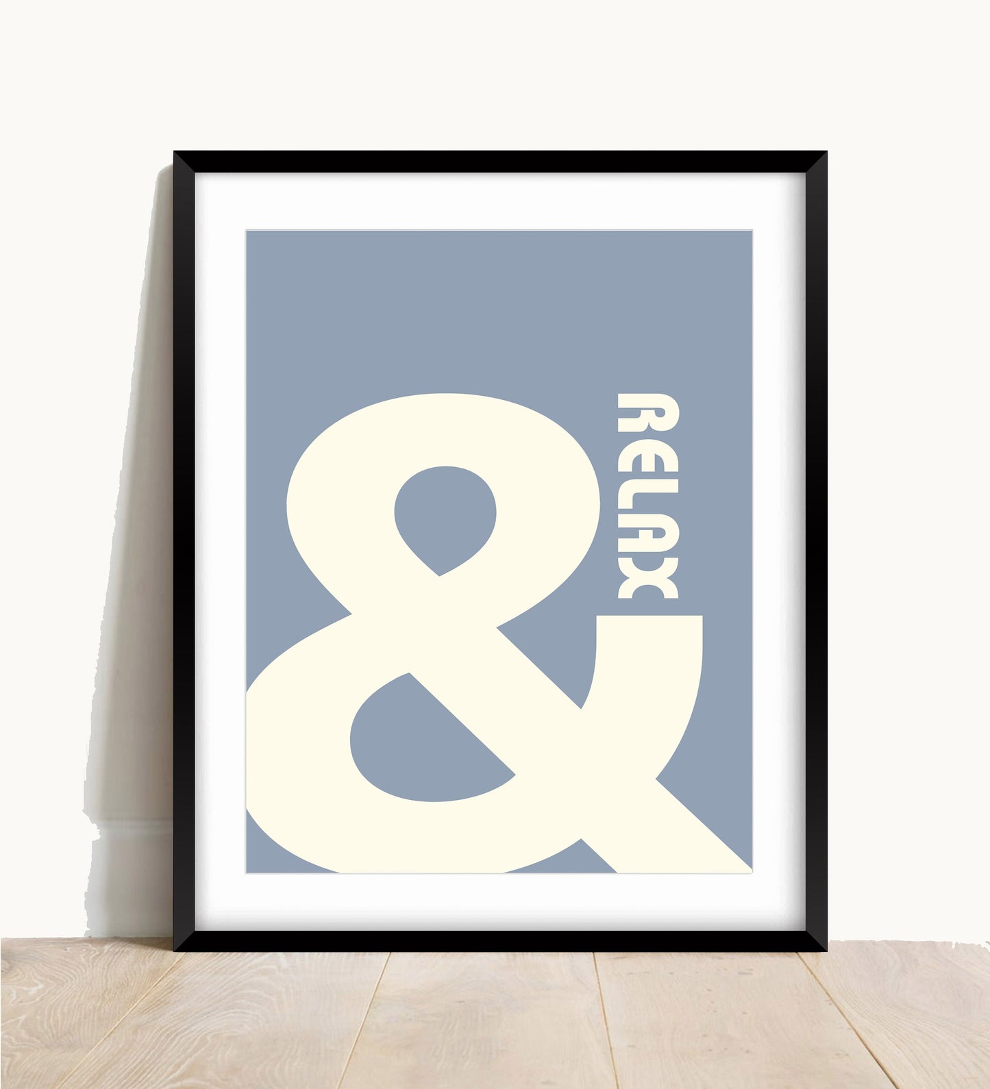 Retro Ampersand Relax Print: Modern Home Decor