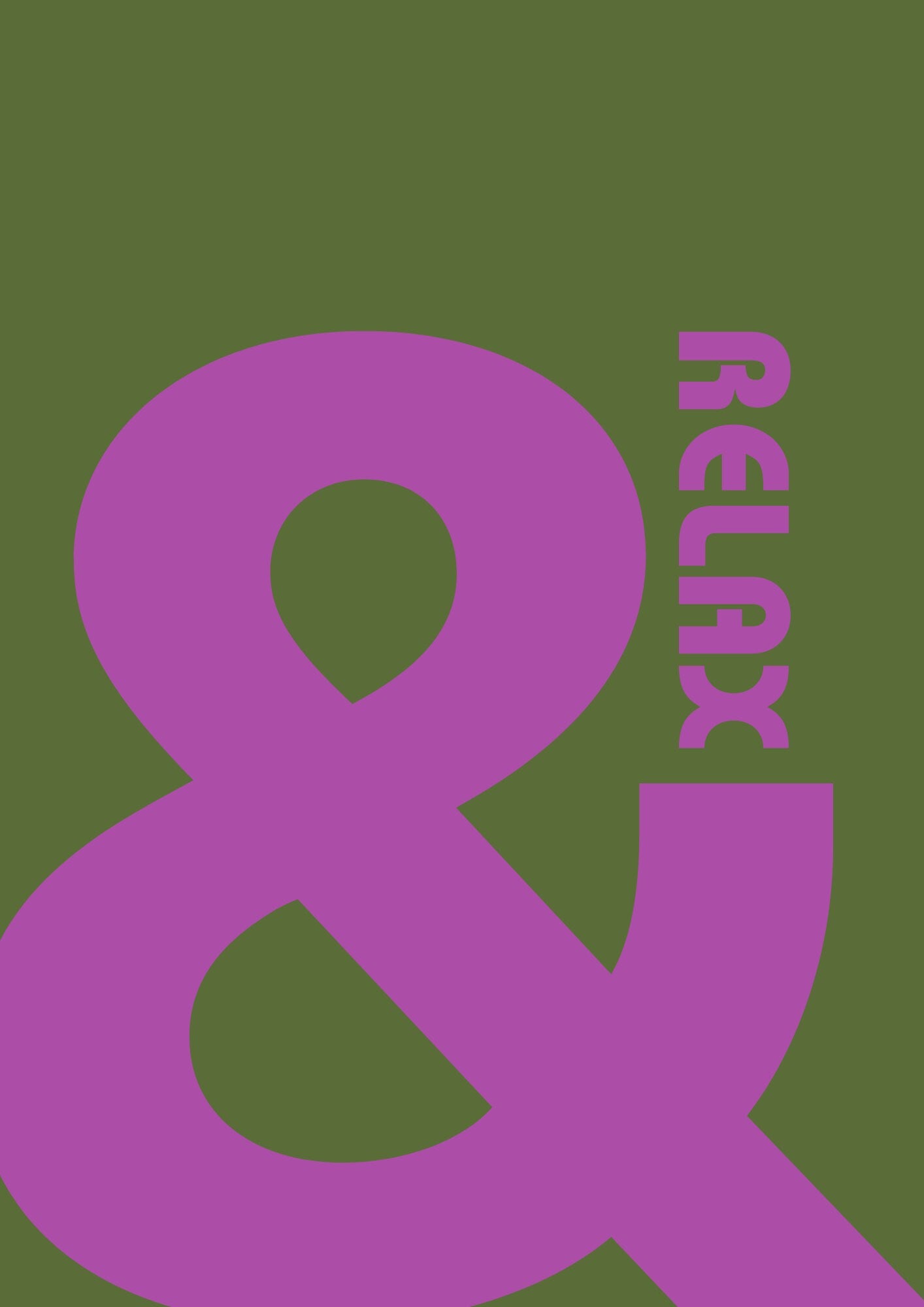 Retro Ampersand Relax Print: Modern Home Decor