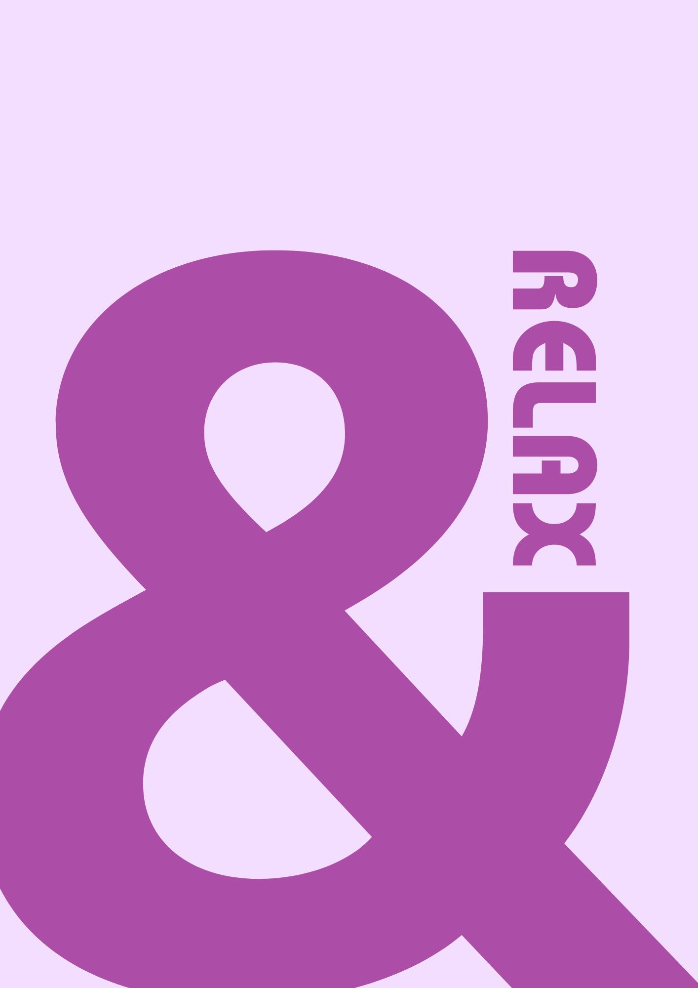 Retro Ampersand Relax Print: Modern Home Decor