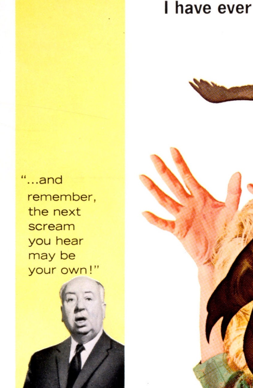 Alfred Hitchcock's 'The Birds' Movie Poster, Vintage Cinema Style