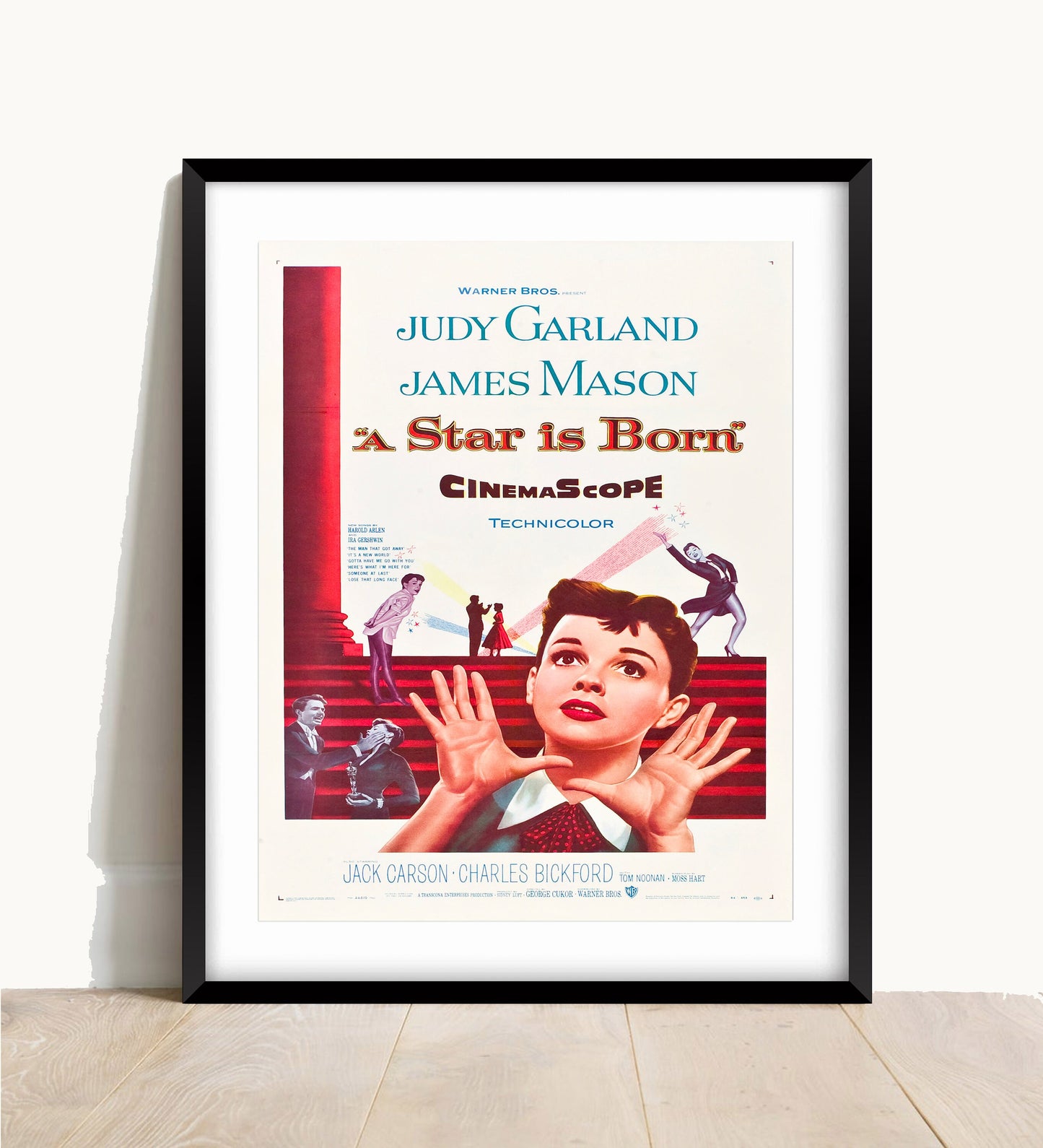 Judy Garland 'A Star is Born' Movie Poster: Vintage Cinema Art Print