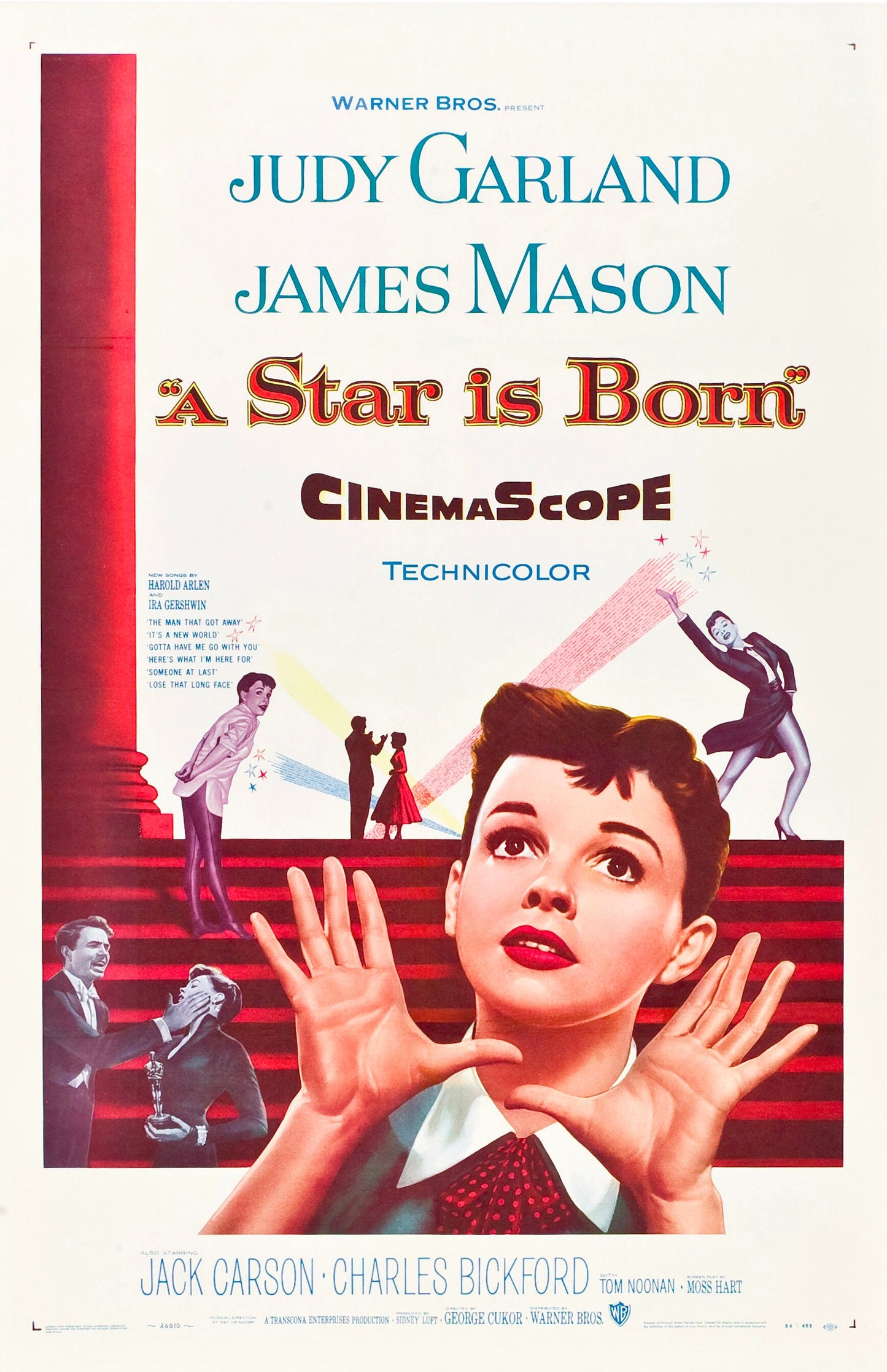 Judy Garland 'A Star is Born' Movie Poster: Vintage Cinema Art Print