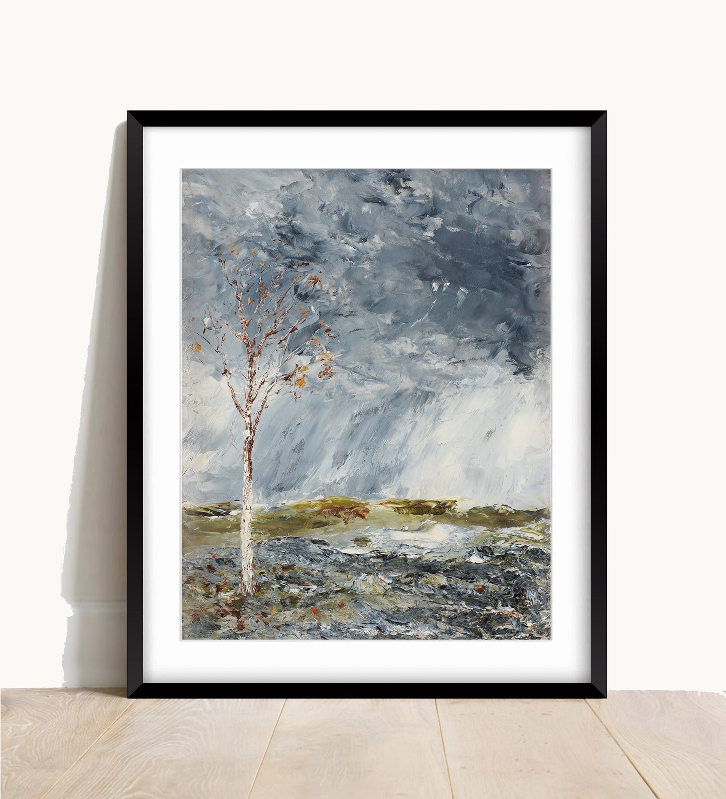 August Strindberg Birch Tree Print: Vintage Swedish Landscape Art