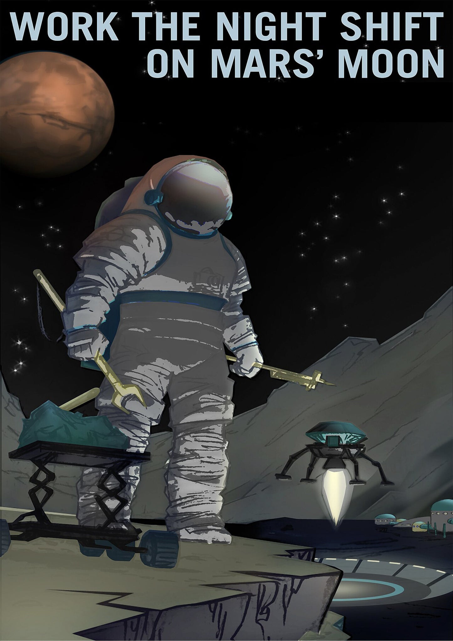 NASA Recruitment Poster: Vintage Style Space Art Print
