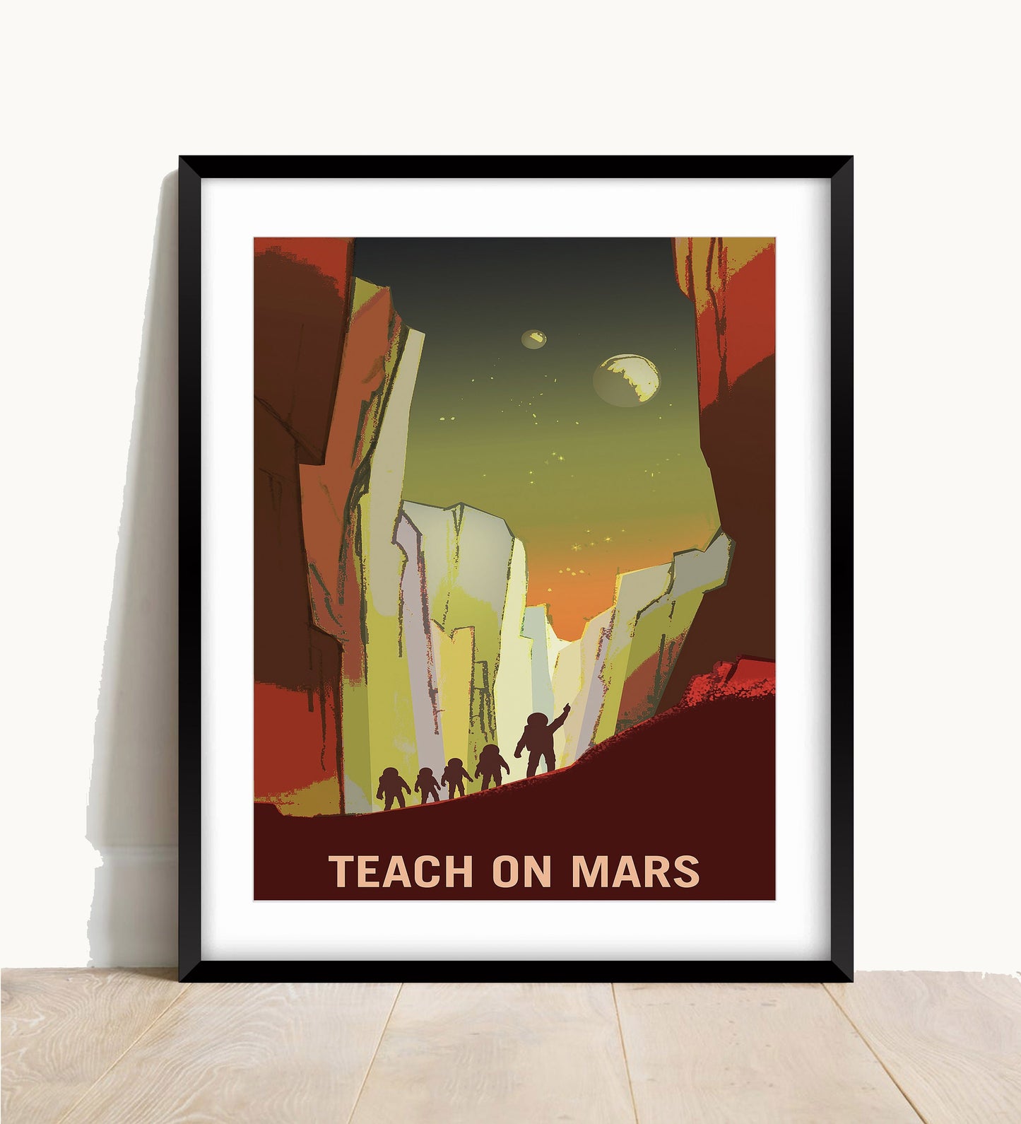 Vintage NASA Mars Recruitment Poster: Space Travel Art Print