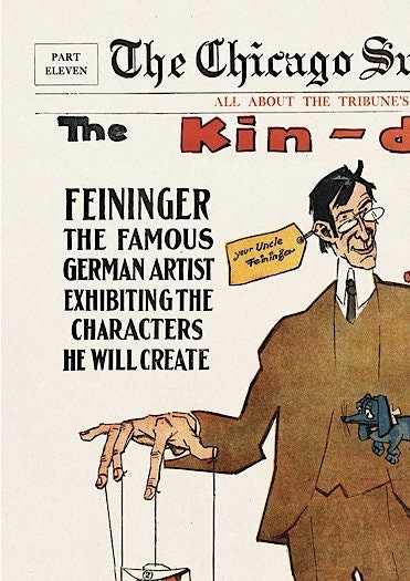 Lyonel Feininger 'Kin-der-Kids' Newspaper Print: German Artist
