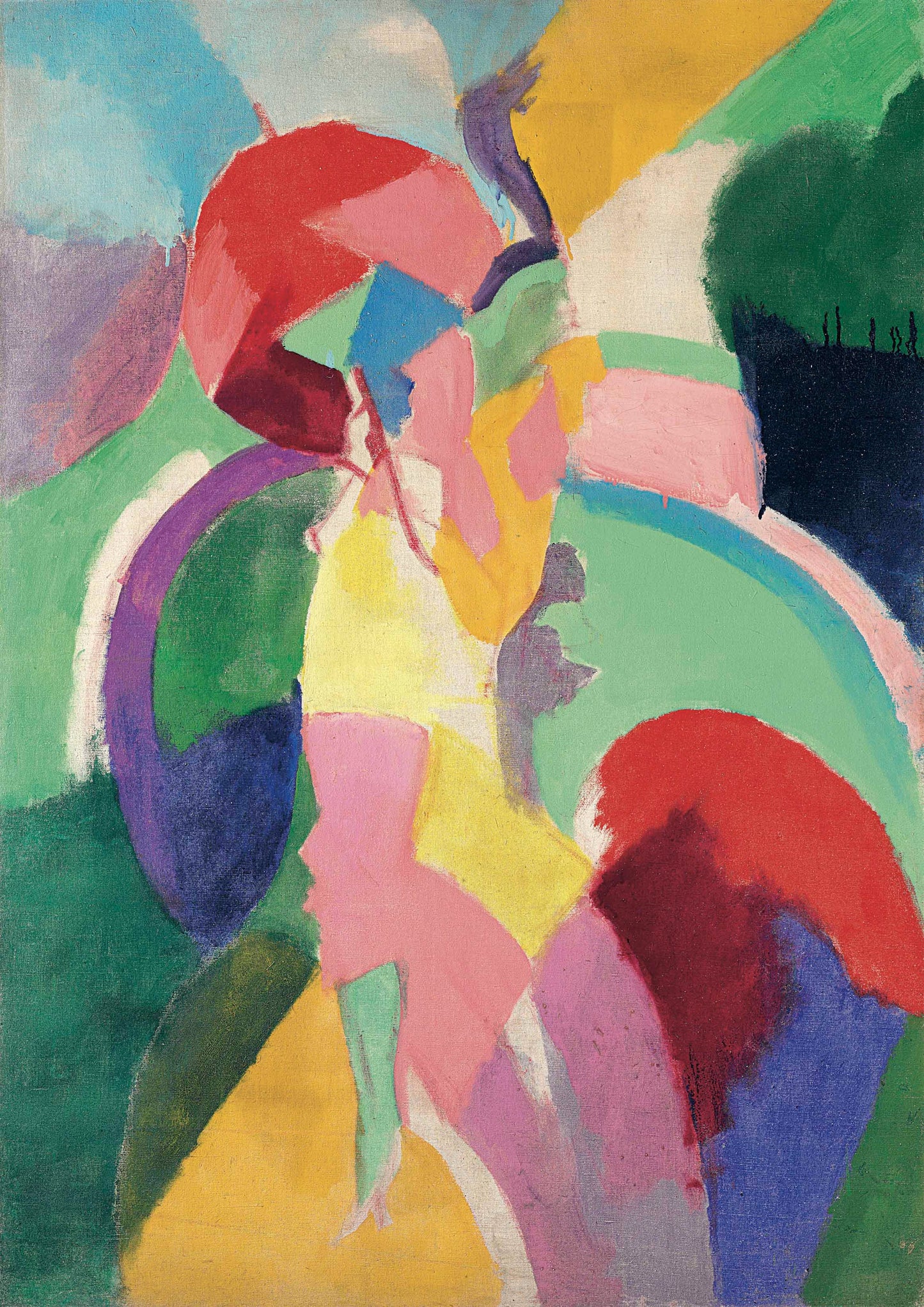 Robert Delaunay Print: Femme a lombrelle, French Art Poster