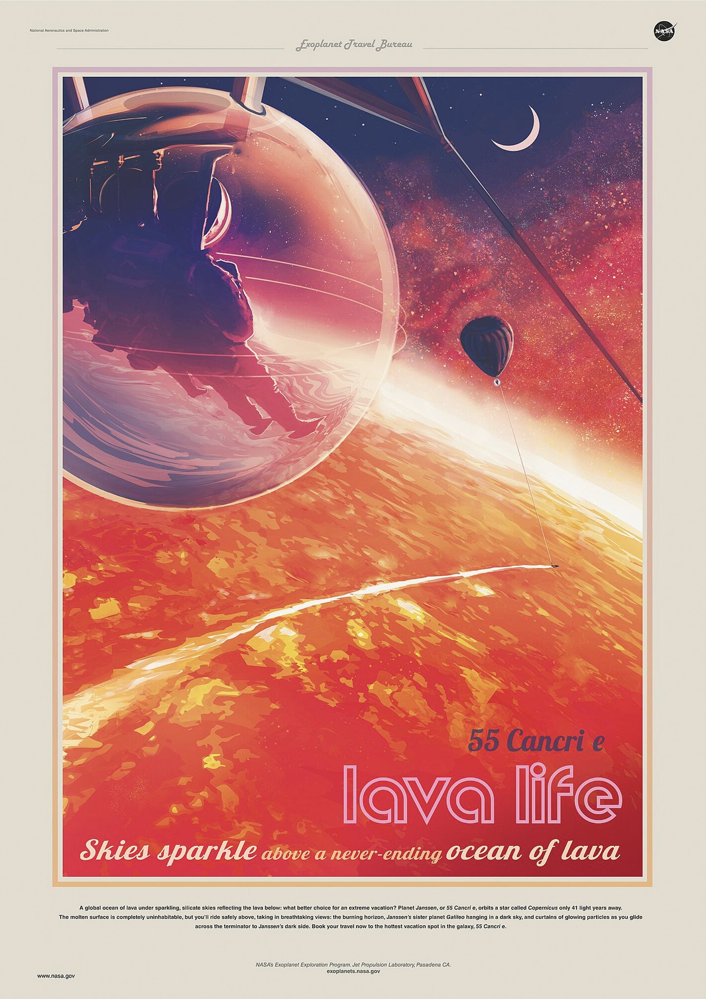 NASA Recruitment Poster: Vintage Space Travel Art Print