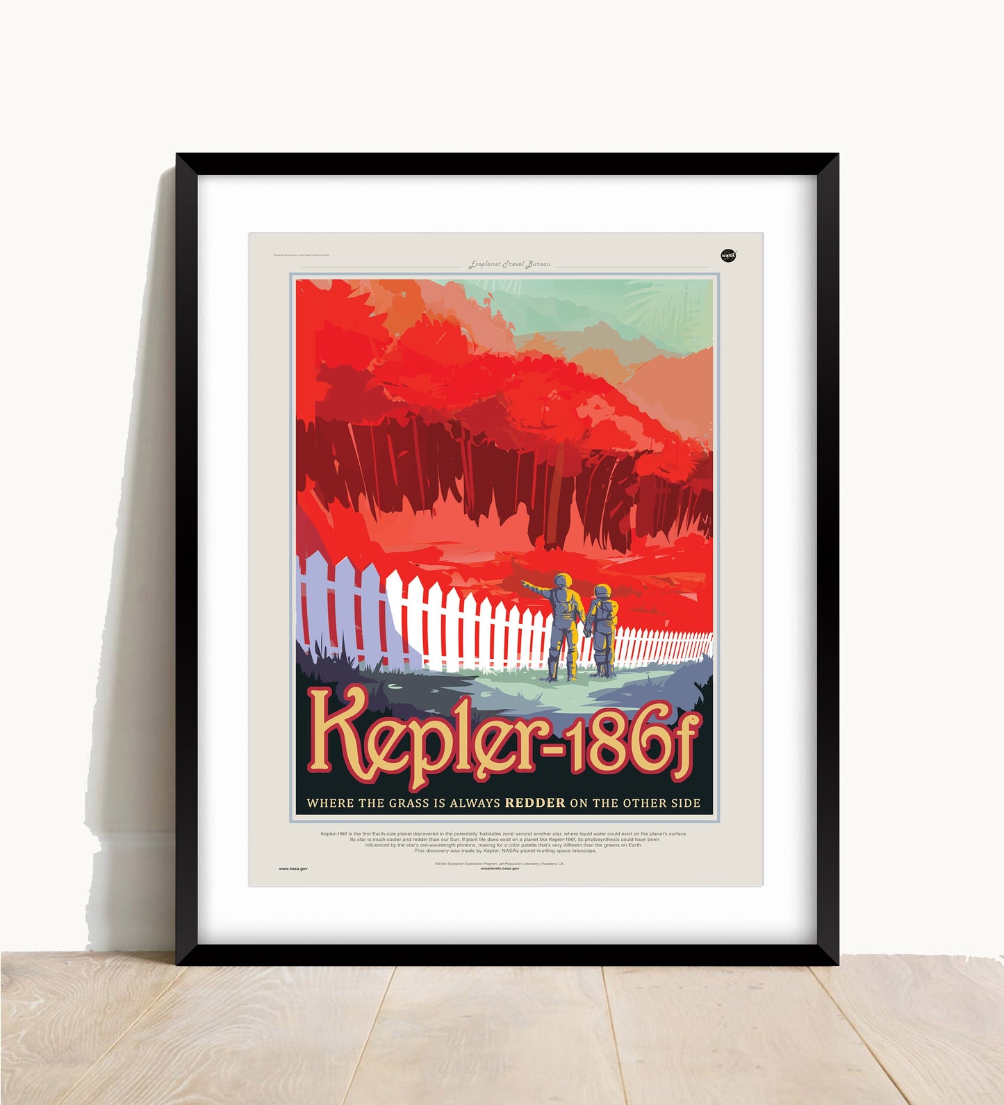 NASA Kepler-186f Travel Poster: Vintage Space Art Print