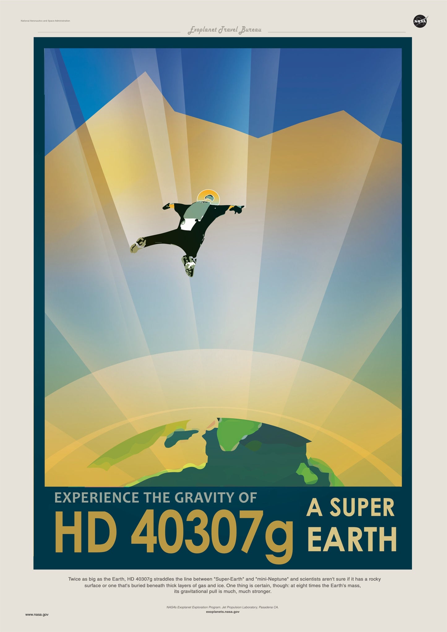 Vintage NASA Recruitment Poster: Space Travel Art Print