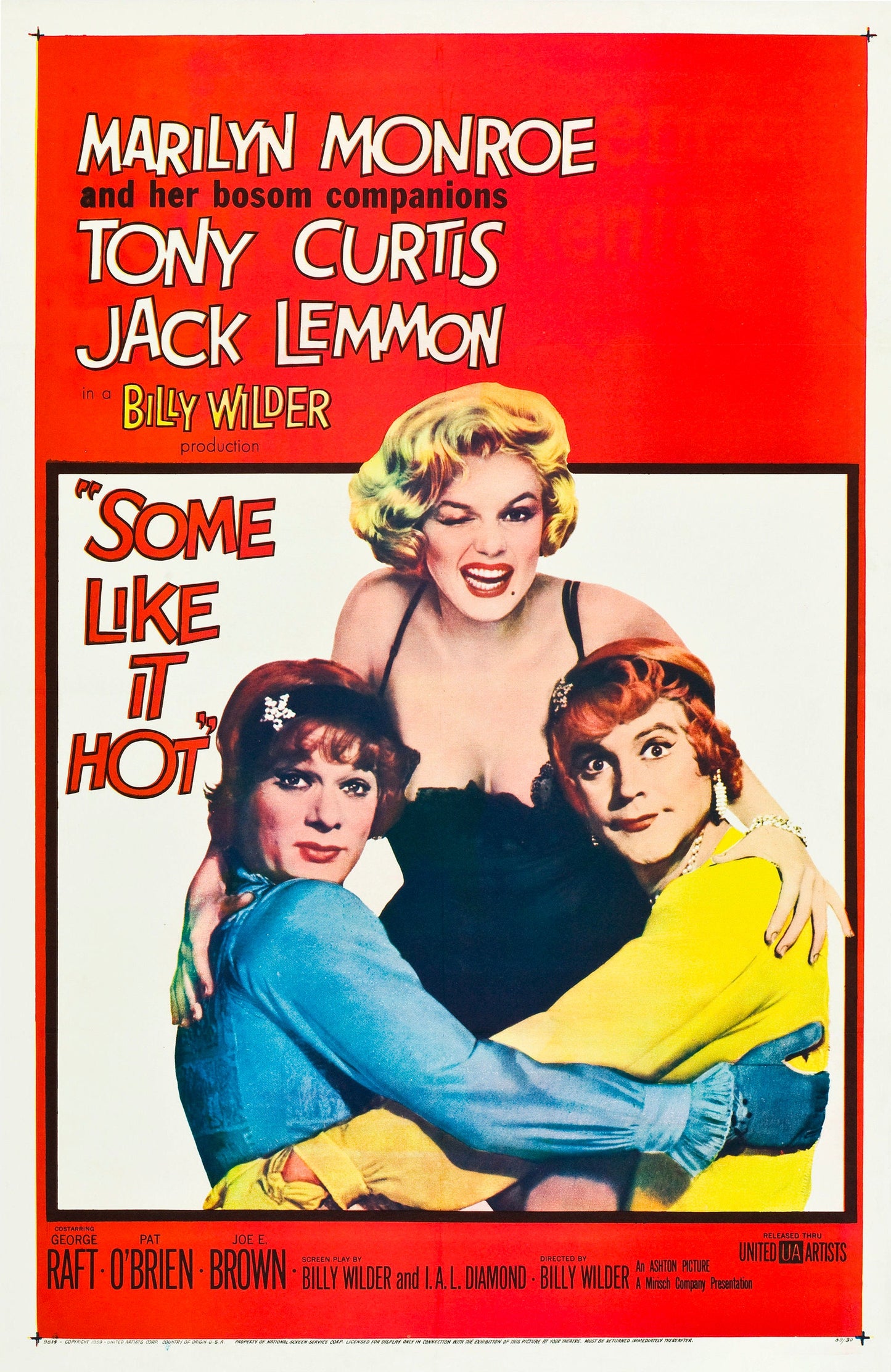 Some Like it Hot Poster: Vintage Marilyn Monroe Movie Print