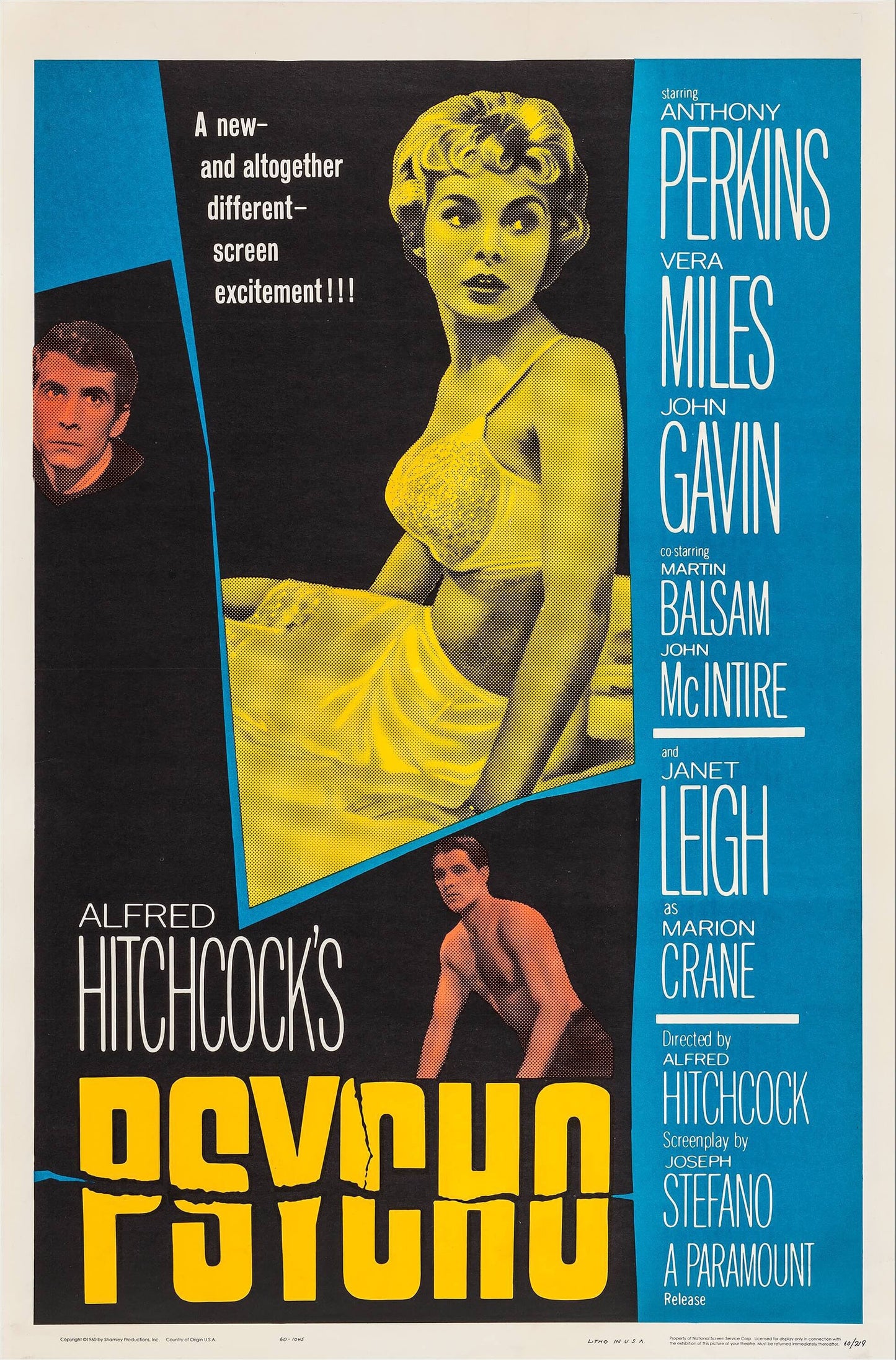 Psycho Movie Poster: Vintage Cinema Style Print