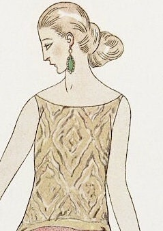 George Barbier 'Rosalinde' Art Deco Print, 1922