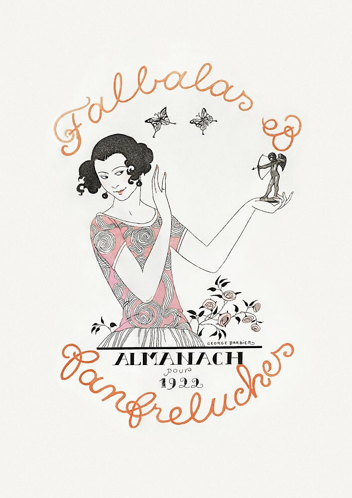 George Barbier Print: 1922 Falbalas et Fanfreluches (A4/A3 Portrait)
