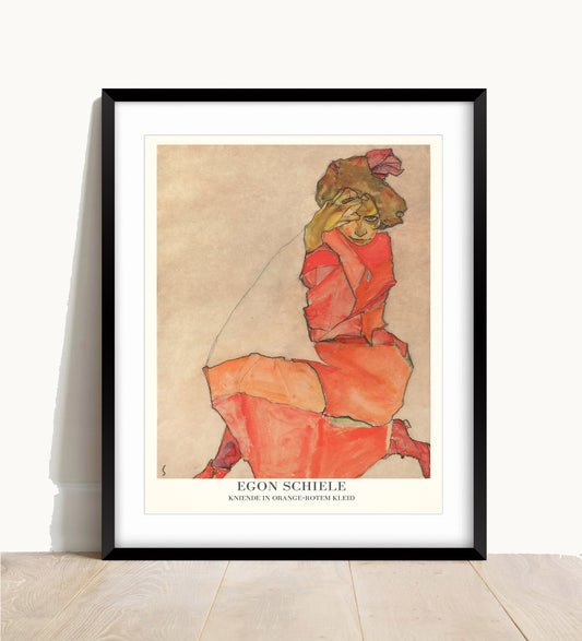 Egon Schiele, Orange Wall Print