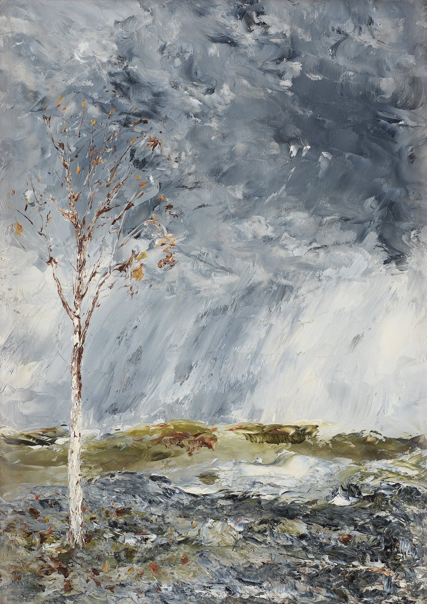 August Strindberg Birch Tree Print: Vintage Swedish Landscape Art