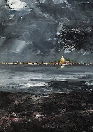 August Strindberg 'The Town' Print: Vintage Swedish Wall Art