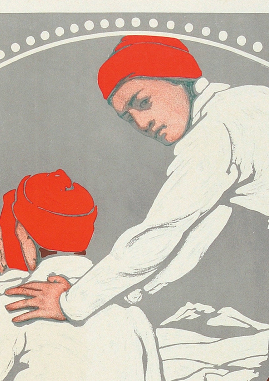 Davos Switzerland Vintage Winter Sports Poster (A1/A2/A3/A4)