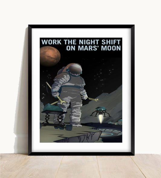 NASA Recruitment, Vintage Style Print