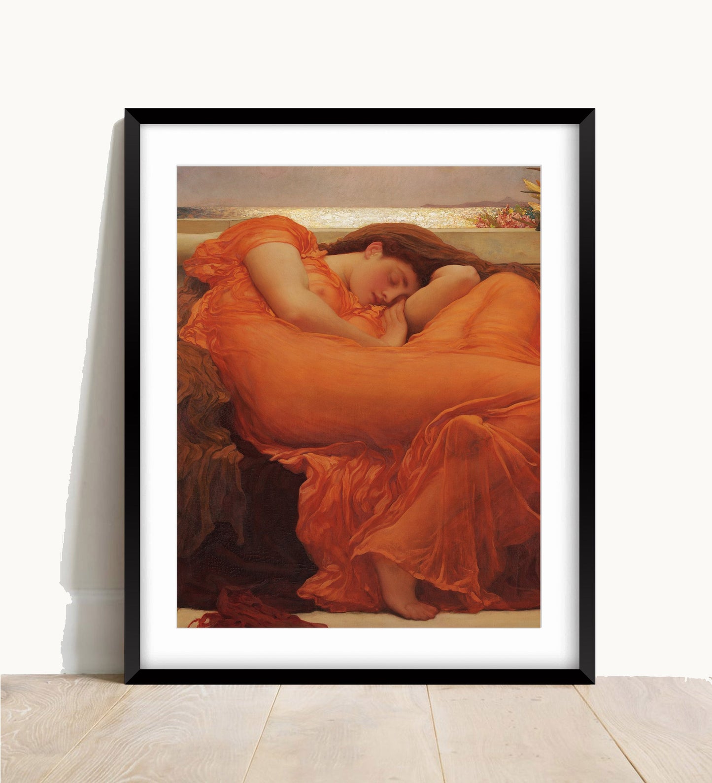 Frederic Leighton's Flaming June Print: Fine Art Paper Poster