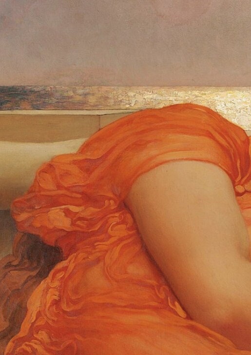Frederic Leighton's Flaming June Print: Fine Art Paper Poster