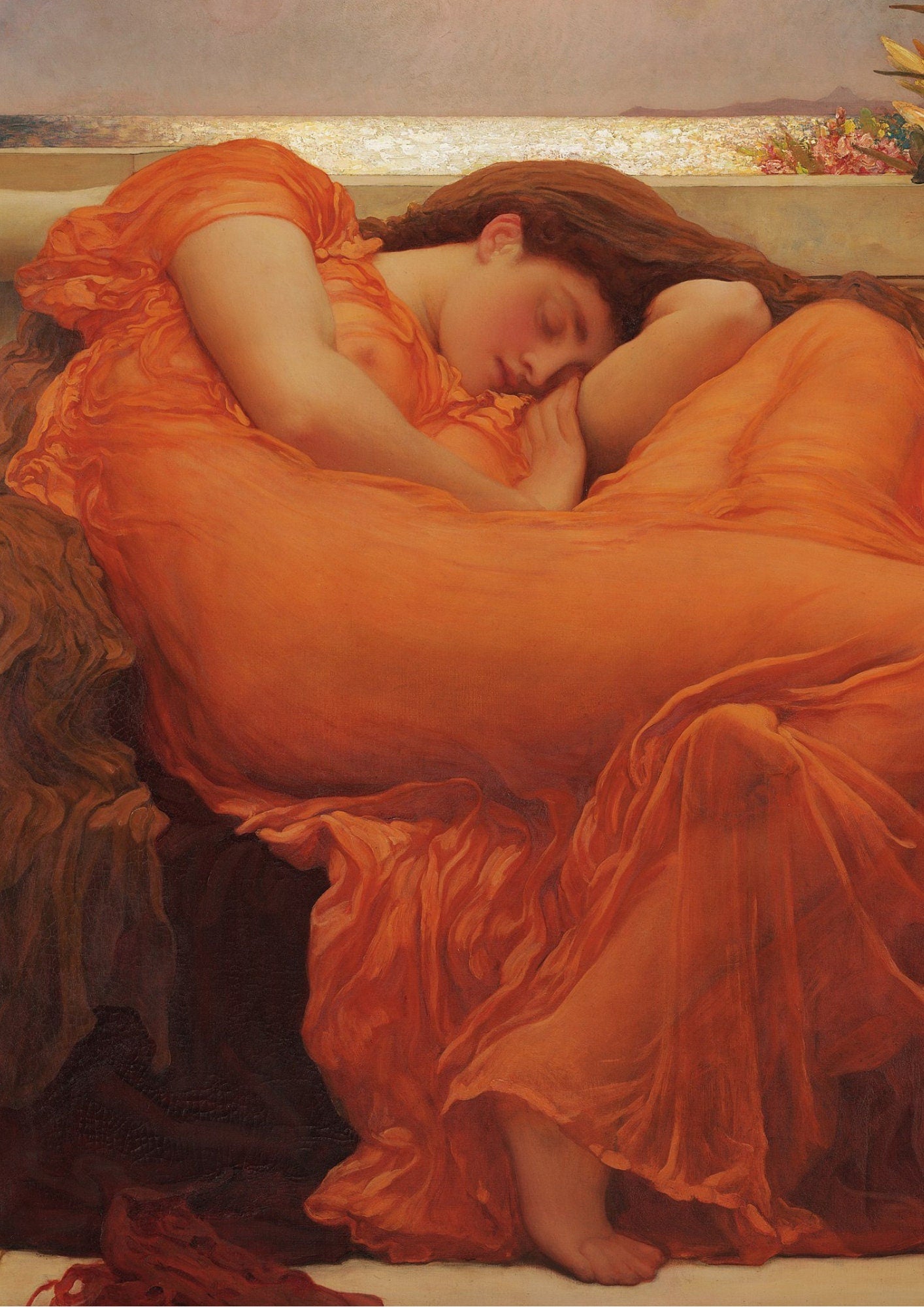 Frederic Leighton's Flaming June Print: Fine Art Paper Poster