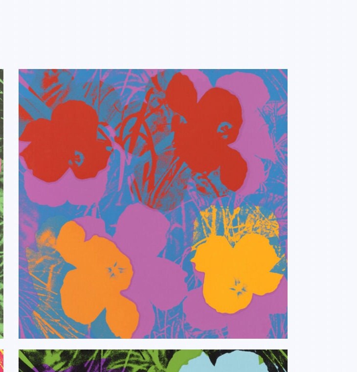 Andy Warhol Flowers Print: Pop Art Exhibition Poster