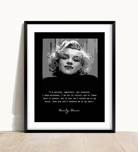 Marilyn Monroe, Quote Print