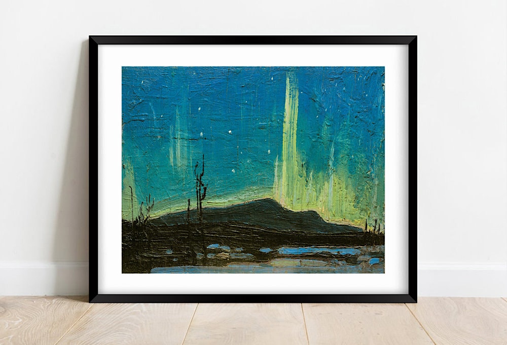 Tom Thomson Northern Lights Print: Vintage Canadian Art