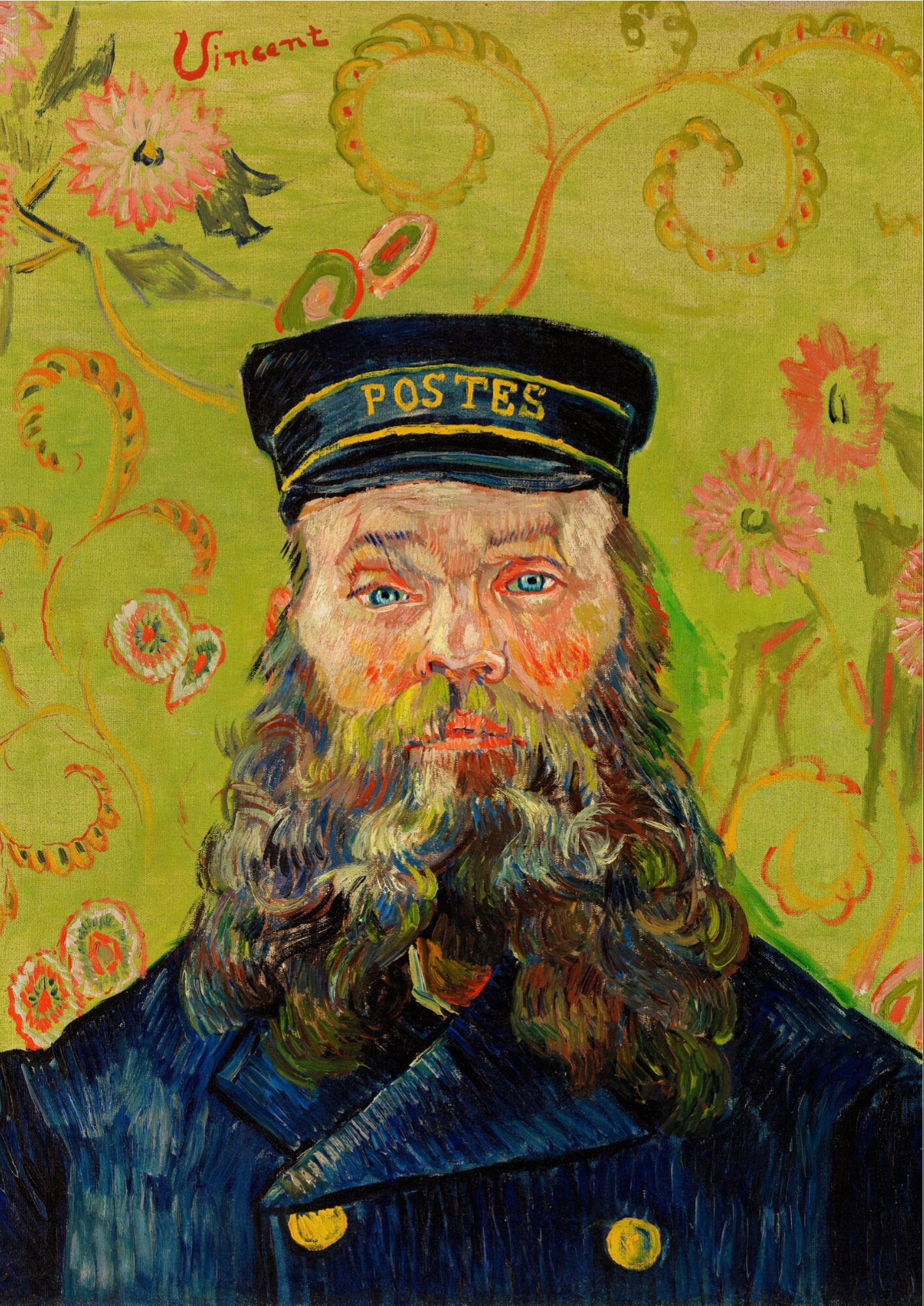 Van Gogh Print: Postman Joseph Roulin, Impressionist Wall Art