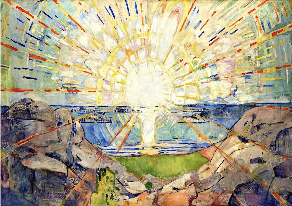 Edvard Munch - The Sun Print: Vintage Fine Art Poster